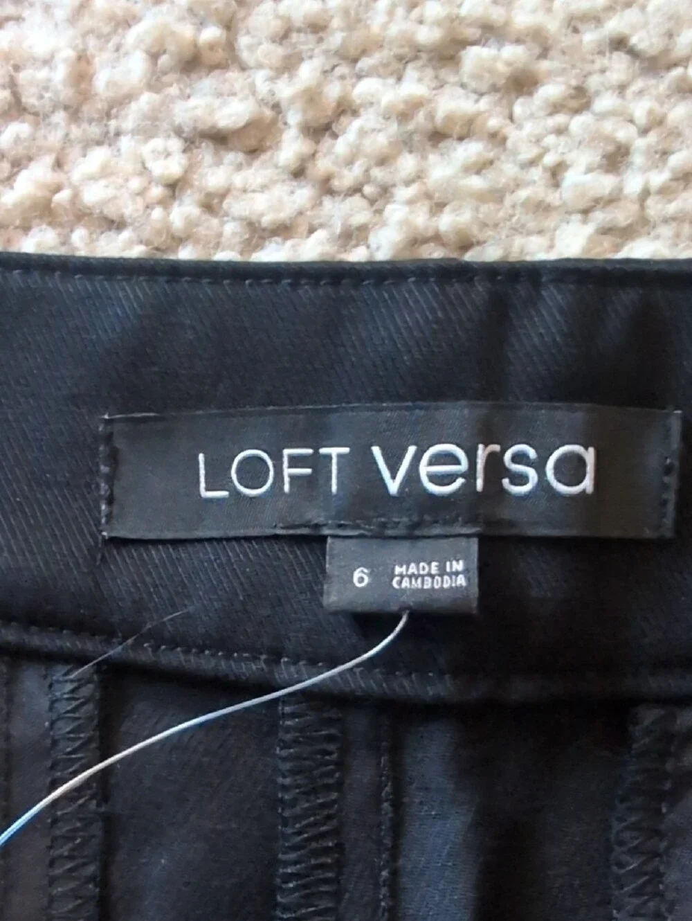 LOFT Versa Black High-Rise Pleated Bermuda Shorts